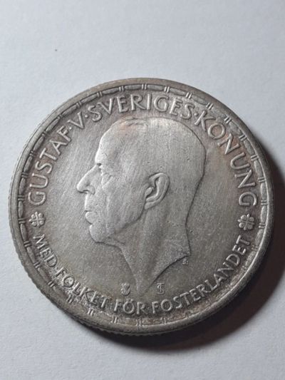 Лот: 10375106. Фото: 1. 2 кроны, Швеция 1947 г. Серебро... Европа