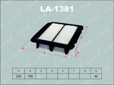 Лот: 13357033. Фото: 1. Lynx LA-1381 Воздушный фильтр. Расходные материалы