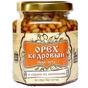 Лот: 11244970. Фото: 1. Кедровый орех в сиропе из шиповника... Ягоды, орехи