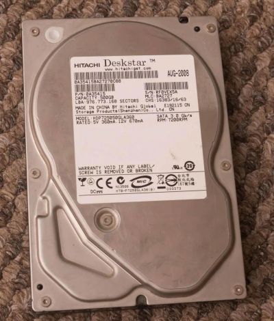 Лот: 8555597. Фото: 1. Жёсткий диск Hitachi 500 gb. Жёсткие диски (HDD)