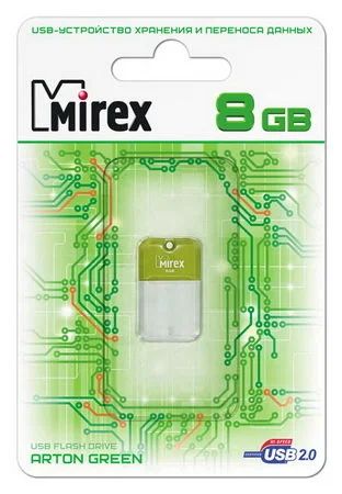 Лот: 9963967. Фото: 1. 8GB USB Flash, MIREX Arton Green... USB-флеш карты