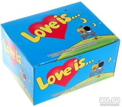 Лот: 8944800. Фото: 1. Love is Банан-клубника 20 шт... Жевательная резинка