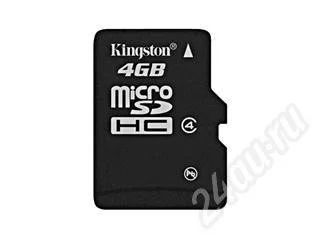 Лот: 170810. Фото: 1. Карта памяти 4GB Micro SD HC Kingston... Карты памяти