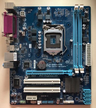 Лот: 16433185. Фото: 1. Материнская плата GigaByte GA-H61M-S2PV. Материнские платы