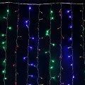 Лот: 14903305. Фото: 1. Штора 200LED цветная, 2х1,5м прозр... Гирлянды, шарики, новогодние аксессуары