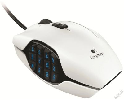 Лот: 5558435. Фото: 1. Logitech g600 white для MMO. Клавиатуры и мыши