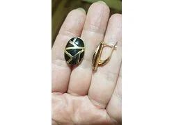 Лот: 12629598. Фото: 1. Серьги. Позолоченные. НОВЫЕ. пр-во... Серьги, каффы