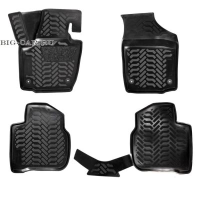 Лот: 20074720. Фото: 1. Ковры (3D с подпят.) для VW Polo... Чехлы, коврики, оплетки руля