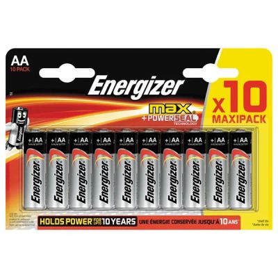 Лот: 11152308. Фото: 1. Energizer MAX AA-LR6 10 шт. Батарейки, аккумуляторы, элементы питания