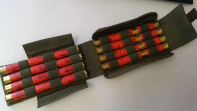 Лот: 10368819. Фото: 1. Патронташ 12 калибр зеленый на... Снаряжение, маскировка