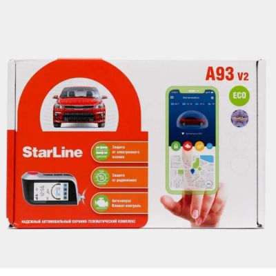 Лот: 25180195. Фото: 1. Сигнализация Starline a93 v2 eco. Автомобильные сигнализации