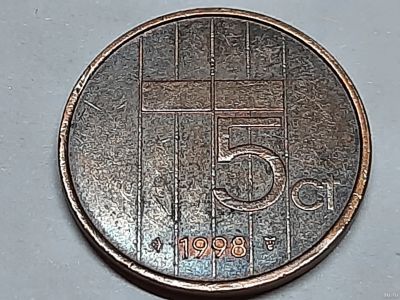 Лот: 17422687. Фото: 1. Монета Нидерландов, 5 центов,1998. Европа