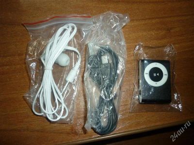 Лот: 2228811. Фото: 1. мини mp3 плеер + вакуумные наушники. Плееры