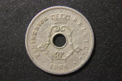 Лот: 9719070. Фото: 1. (331) Бельгия 5 сантимов 1906... Европа