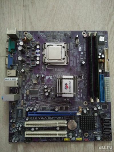 Лот: 8916588. Фото: 1. ECS 945GZT-M + Intel Pentium Dual-Core... Материнские платы