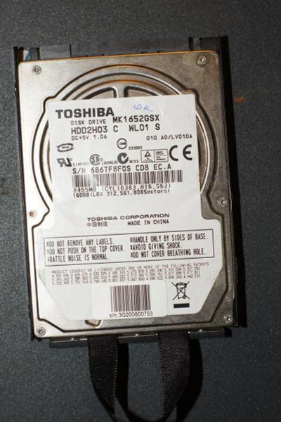 Лот: 7700533. Фото: 1. Toshiba MK1652GSX 160 Гб. Жёсткие диски (HDD)