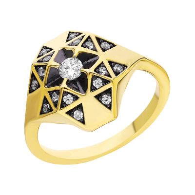 Лот: 23822869. Фото: 1. Серебряное кольцо с фианитами. Кольца, перстни