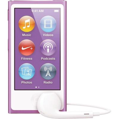 Лот: 6246528. Фото: 1. Apple iPod nano 7 MD479 16Gb Purple. Плееры