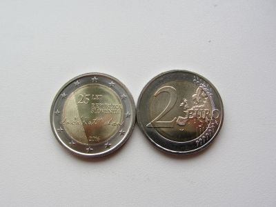 Лот: 14909819. Фото: 1. Словения 2 евро 2016 " 25 лет... Европа