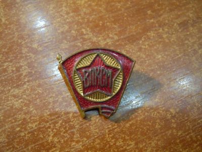 Лот: 25766571. Фото: 1. ВЛКСМ СССР, 1950гг, латунь, эмаль. Другое (значки, медали, жетоны)