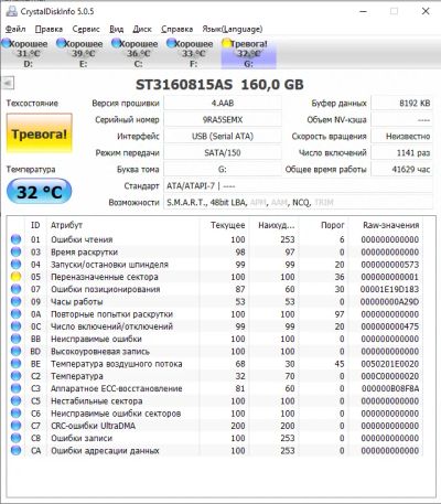 Лот: 19014095. Фото: 1. HDD Seagate 160Gb Sata (9RA5SEMX... Жёсткие диски (HDD)