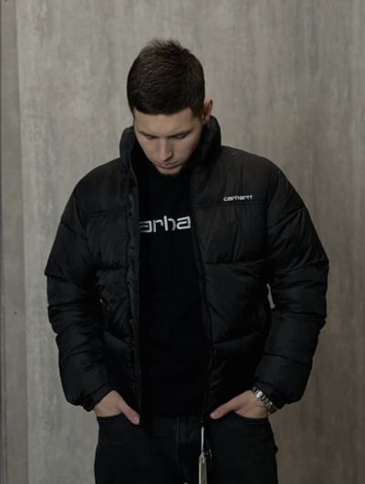 Лот: 21109655. Фото: 1. Куртка Carhartt зимняя чёрная... Верхняя одежда