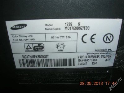 Лот: 2855930. Фото: 1. Неисправный ЖК-монитор Samsung... ЖК-мониторы