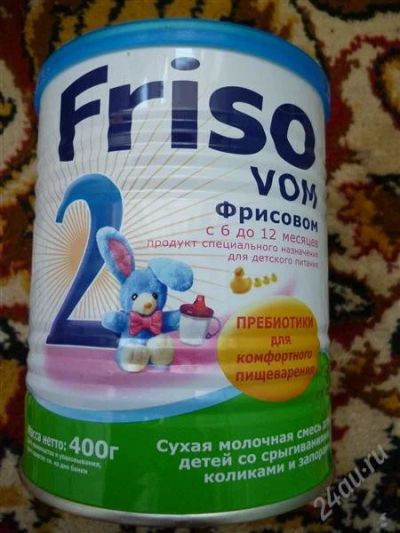 Лот: 2662222. Фото: 1. Молочная смесь FRISO vom 2. Детское питание
