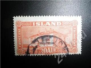 Лот: 397337. Фото: 1. Марка. Исландия, 1925 г., 20 аурар... Марки