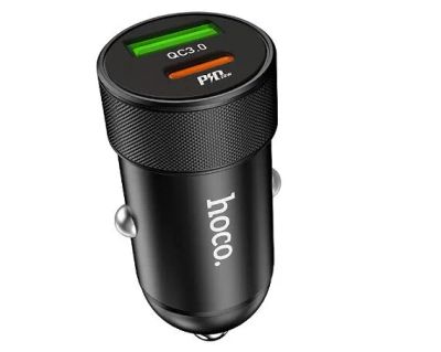 Лот: 20884637. Фото: 1. АЗУ-1USB + 1USB-C Hoco Z32B черный. Зарядные устройства, блоки питания, адаптеры сетевые для смартфонов