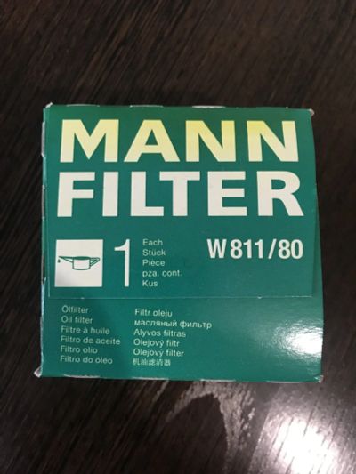 Лот: 17076795. Фото: 1. Фильтр масляный MANN W811/80. Расходные материалы