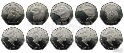 Лот: 17039819. Фото: 1. Фолклендские острова набор 5 монет... Америка