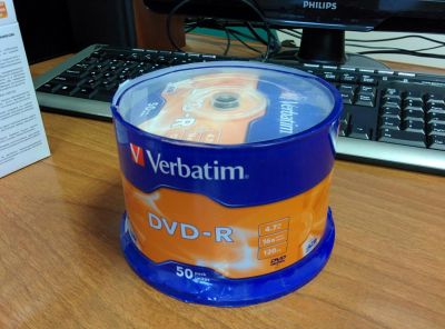 Лот: 5431936. Фото: 1. Диск DVD-R 4.7Gb Cake Box 50 шт... CD, DVD, BluRay