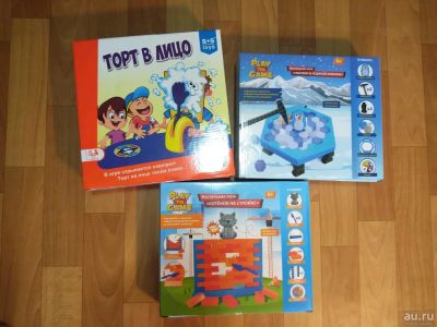 Лот: 13877522. Фото: 1. Пирог в лицо + 2 игры. Детские настольные игры