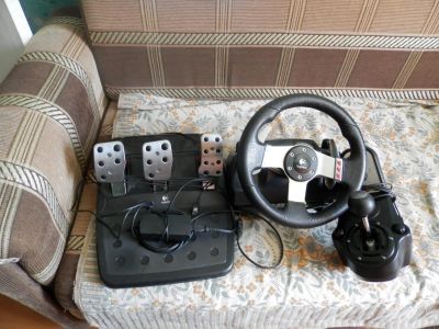 Лот: 4238153. Фото: 1. Игровой руль! logitech G27. Рули, джойстики