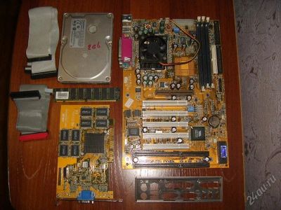 Лот: 2403538. Фото: 1. мат.пл.+CPU+DIMM+VGA+HDD. Материнские платы