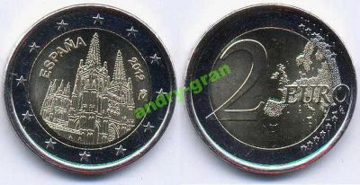 Лот: 6006885. Фото: 1. 0215 Испания 2 евро 2012 год Собор... Европа