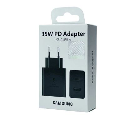 Лот: 22144175. Фото: 1. СЗУ ДЛЯ SAMS... BLACK USB-A+USB-C... Зарядные устройства, блоки питания, адаптеры сетевые для смартфонов