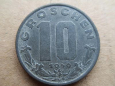 Лот: 6780025. Фото: 1. Австрия 10 грошей 1949. Германия и Австрия