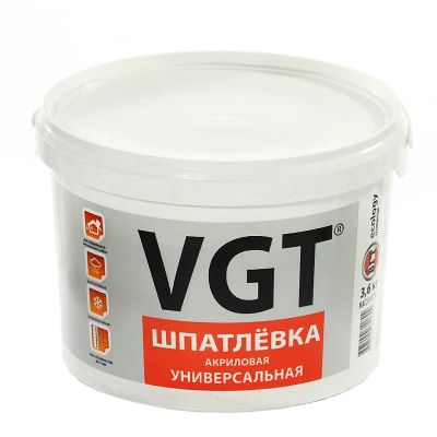Лот: 24117873. Фото: 1. Шпатлевка VGT, акриловая, универсальная... Смеси, шпатлевки, цемент