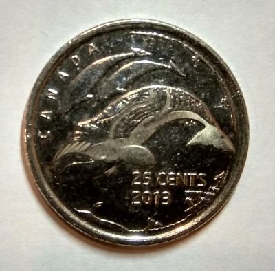 Лот: 11395632. Фото: 1. 25 центов Канада "Жизнь на севере... Америка