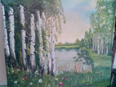 Лот: 3743315. Фото: 1. картина маслом на холст. Картины, рисунки