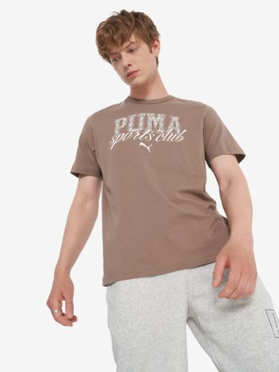 Лот: 25065276. Фото: 1. Футболка мужская PUMA, Коричневый. Другое (спортивная одежда)