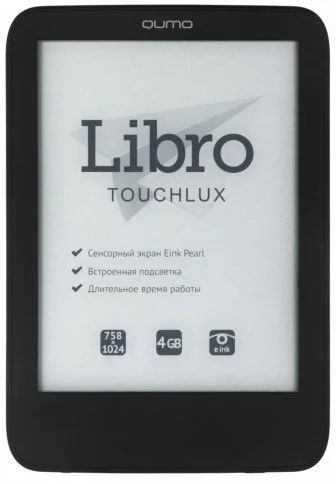 Лот: 10950285. Фото: 1. Электронная книга Qumo Libro Touchlux. Электронные книги