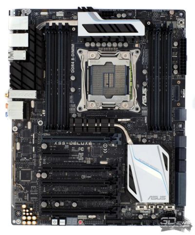 Лот: 8221322. Фото: 1. ASUS X99-deluxe. Материнские платы