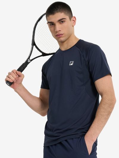 Лот: 24997911. Фото: 1. Футболка мужская FILA, Синий. Другое (спортивная одежда)