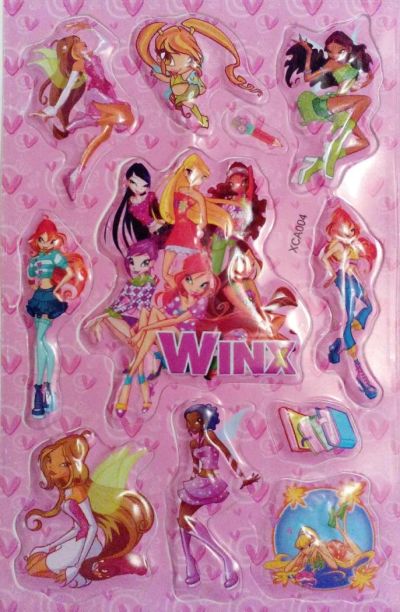 Лот: 7898372. Фото: 1. Наклейки объемные Winx. Другое (игрушки)