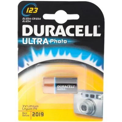Лот: 3484204. Фото: 1. Батарея Duracell CR123A Ultra... Батарейки, аккумуляторы, элементы питания