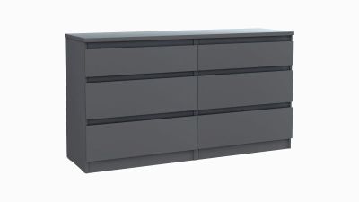 Лот: 24663913. Фото: 1. Комод 6 ящиков Tim, цвет Графит. Комоды