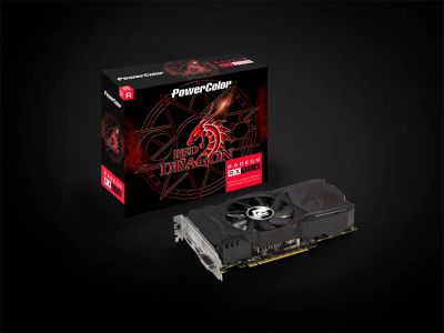 Лот: 19687449. Фото: 1. powercolor radeon rx 550 red dragon... Видеокарты